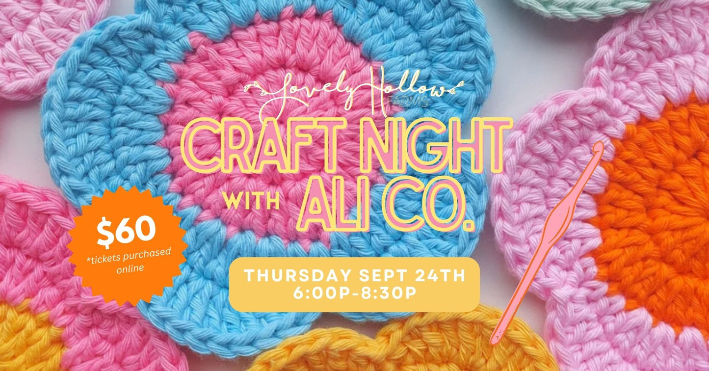 9/24 -Crochet Night on the Farm