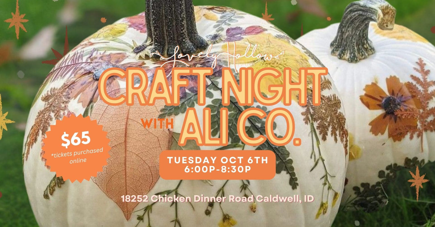 10/6 -Craft Night Floral Pumpkins on the Farm