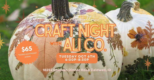 10/6 -Craft Night Floral Pumpkins on the Farm