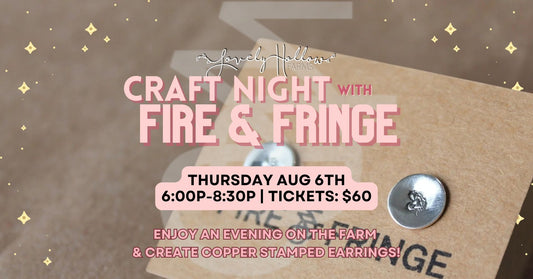 8/6 - Make Copper Stamped Earrings with Shelby of Fire and Fringe